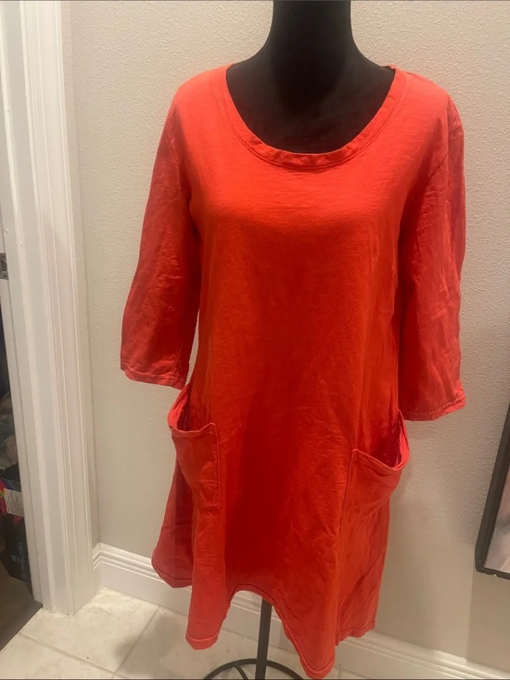 Fresh Produce Tunic Dress with Front Pockets M